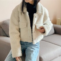 보기엘 포미 뽀글크롭 무스탕자켓