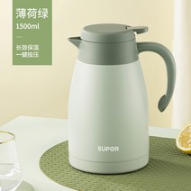 오래가는 보온죽통 보온국통 물병 커피 휴대용 대용량 스텐 캠핑 레트로 등산용 보온물병 보냉, 04. 1.5L-민트【진공 24H 롱텀블러】