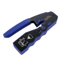 통신케이블 RJ45 케이블 터미널 클링핑 압착기 rj45 크림 퍼 네트워크 도구 이더넷 케이블 스트리퍼 스루 홀 커넥터 cat5678 플라이어 프레싱 와이어 클램프 집게 클립, 옵션.01 파란