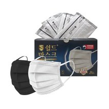 쉴드 프리미엄 덴탈마스크 국산 일회용 마스크 KFAD 비말 대형 화이트 200매입 개별포장, 대형(개별포장), [200매]쉴드 화이트, 200개