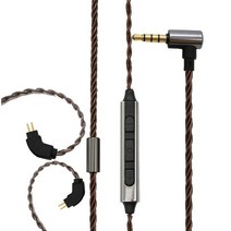 USB MMCX 이어폰 케이블 마이크 포함 헤드폰 HIFI IEM PC 사용 Shure SE535 KZ 64 오디오에 적합 2 핀, 02 3.5MM 2Pin