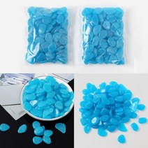 수조장식 형광돌 야광스톤 야광자갈 200P 블루