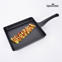 퀸센스 블랙 인덕션 에그롤팬 사각 계란말이팬 후라이팬, Q블랙 에그롤팬21cm