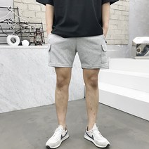 용된다 남자 여름 5부 카고 숏 트레이닝 반바지
