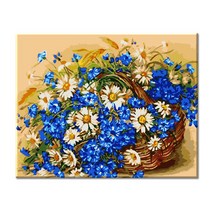 피포페인팅 DIY 명화그리기, Q052 파란패랭이꽃