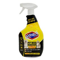 STARMALL 유한락스 펫 메스 리무버 스프레이 900ML 애견탈취제 소변 얼룩제거 냄새제거 분비물 배설물 악취제거 탈취제, 6개