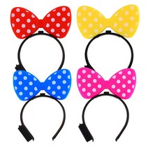 램프 리본 LED머리띠 단체 응원 놀이공원머리띠, 옐로우