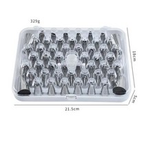 베이킹 불도장 인두 작업대 매트 스톤 52pcs 세트 DIY Lcing 파이핑 과자 노즐 디저트 컵케익 팬 케이크 장식 팁 제빵 및 베이커리 액세서리 크림 도구