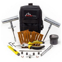 Boulder Tools 볼더 도구 - Molle 보관 파우치가 포함된 소형 타이어 수리 키트. 헤비 듀티 범용 플러그 키트는 UTV ATV 트럭 오토바이 오버랜딩 기어 또