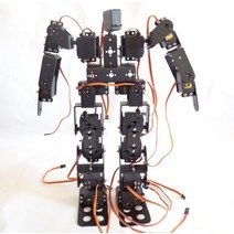 로봇팔 로봇손 기계손 교육용로봇 로봇암 핑거로봇 1set 17dof biped 키트 17 자유도 휴머노이드휴머노이드 워킹피트 서보 브래킷 키트, 검은색