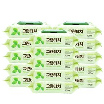 그린터치 피톤치드함유 물티슈 캡형 100매, 15팩
