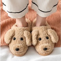 말랑마쥬 푸들 강아지 겨울 털슬리퍼 거실화 2컬러팩