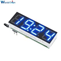 아두이노키트 프로그래밍 전자 아두이노 모듈 부품 3 in 1 diy 디지털 시계 온도 전압 키트 ds3231sn arduino 용 5-30v dc diy 전자 빨간색 파란색