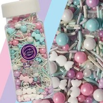 레인보우 파스텔 컬러 진주 아라잔 스프링클 케이크 마카롱 디저트 장식 설탕 구슬 FP423, FP418