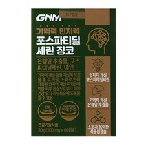 자연의품격 기억력 인지력 포스파티딜세린 징코 은행잎추출물 두뇌건강 은행잎 추출물 포스파티딜세린 아연 뇌건강 기억력 인지력, 60정, 1개