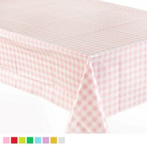 비닐 테이블보 체크, 실버, 210 x 110 cm