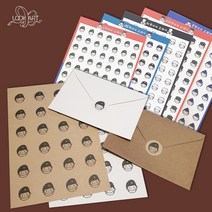 룩아트 꾸니니 곰신 군인 육군 해군 공군 해병대 의경 스티커, 크라프트, 큰원형