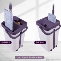 노터치 세척탈수 사무실 회전밀대 극세사 업소용 물청소 물걸래 짤순이 바닥걸레 페달