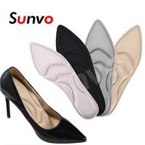 여자 구두 편한 힐 인솔 깔창 평발 특수 쿠션 뾰족, 블랙