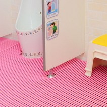 패드 쿠션 어린이집 패드 유아 100X450 어린이 유치원 화장실 방지 발판 바닥 현관 - 미끄럼 바닥 베란다 발판 미끄럼방지매트, 레드
