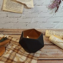 캔들세라믹용기 - 옥타곤 블랙 270ml 몰드몰 diy 캔들 만들기 재료