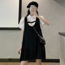 여자 멜빵 치마 원피스 대학 스타일 끈나시 원피스 여성 여름 버전 블루 체크 달콤한 인형 스커트