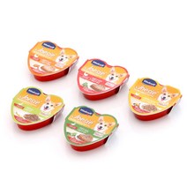 비타크래프트 조에시 하트캔 강아지 간식 85g, 치킨+당근완두콩