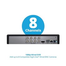 Night Owl 1080p HD 유선 보안 시스템 - 1TB 하드 드라이브가 있는 8개의 스포트라이트 카메라 펫캠 1269360