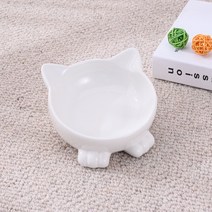 고양이 그릇 도자기 빗살 아기 고양이 물그릇 밥그릇 고양이 물그릇 고양이 물 그릇 고양이 밥그릇 낮은발 고양이 용품, [꼬마발 시리즈] 백어적오개
