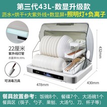 살균기 주방 자외선 건조, 43L건조+자외선+음이온+조명등