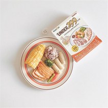 북유럽 감성 레트로 빈티지 귀여운 과일 디저트 샐러드 브런치 플레이트 원형 예쁜그릇 1p, 그린