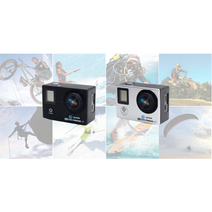 GPRO 액션캠 바디캠 브이로그 방수 유튜브 촬영 카메라 4K UHD 160만화소, 멀티플로팅슈팅건그립