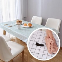 캠핑 체크 테이블보 방수 식탁 유리대용D0308B 장 가죽 시트지 횟집비닐, 그린체크(d)
