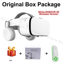 오리지널 BOBOVR Z5 업데이트 VR Z6 3D 안경 가상 현실 스테레오 헤드셋 헬멧 아이폰 안드로이드용, 05 White Z6 051 box