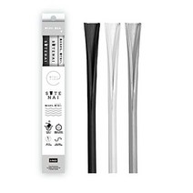 SUTENAI (스테나이) 실리콘 빨대 내 빨대에 최적 열고 씻을 수 브러시 불필요 (MIX-BK-SDWH-SCGY-SC-)