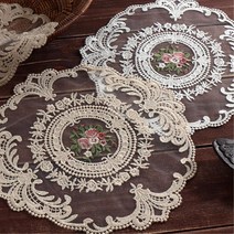 앤틱가구 사업장 가구위 장식용 레이스 여사들모임, 아이보리