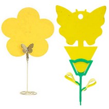 화분파리 살충 끈끈이 날파리제거 초파리트랩 날파리트랩 뿌리파리 제거제 파리끈끈이, 플라워트랩5+꽂이5+스탠드1