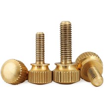 M6 널링 볼트 하이 헤드 더블 레이어 황동 전산 나사 압력 원형 손잡이 핸드 핸디 체결, M6 (2Pcs), 30mm, 1개