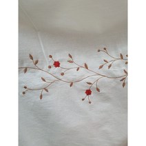 혜인천 대폭 20수 광목면 밤색줄기 자수 워싱원단 커텐 이불 의류 원단 2종, 밤색줄기 백아이보리색