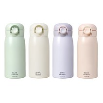 베어프렌즈 원터치 물병 350ml 유치원 초등학생 원터치 물병, 퍼플