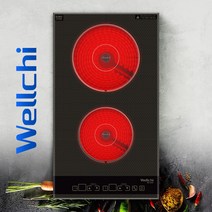 웰치 KR-210TC 2구 빌트인 매립형 전기쿡탑 하이라이트 전기레인지 전기버너 가정용 전기렌지, 하이라이트 2구