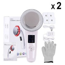 셀룰라이트 마사지기 4 세트 6 1 EMS 초음파 슬리밍 마사지 체중 감량 Lipo 지방 버너 갈바니 적외선, US_2 Sets White