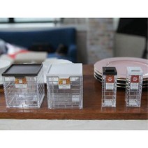 각종 양념보관이 간편한 일본 양념통 감성디자인, 대/브라운, 1개