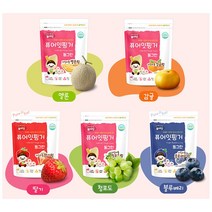 내이브로 퓨어잇핑거 동그란 유기농 과일링 40g 5종세트 아기과자, 멜론, 5개