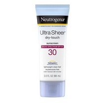 Neutrogena 울트라 시어 드라이-터치 선스크린 로션 광범위 스펙트럼 SPF 30 UVA/UVB 보호 옥시벤존 프리 경량 방수 논코메도제닉 기름지지 않음 여행용