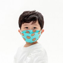 숨그림 무직타이거 마스크 3D 새부리형 컬러 소형 10매 국산, 무직타이거 피치 (새부리형) 10매 소형