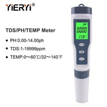 어항 수족관 아쿠아리움 Yieryi 새로운 tds ph 측정기 phtdsec온도 측정기 수영장 식수 용 디지털 수질 모니터 테스터, 중국, TPH01138A, 1개