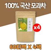 100% 국내산 건 말린 모과 차 티 티백, 4팩