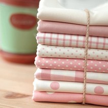 패브릭샵 OX 파스텔 체크 도트 무지 핑크, 핑크무지