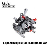 레고호환 버스 새로운 MOC 대량 부품 하이테크 8 속도 순차 기어 박스 교육용 빌딩 블록 벽돌 DIY 완구 6829 과 호환 가능, 4단 변속기